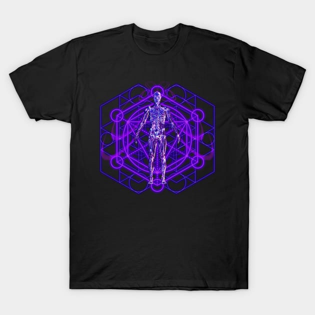 Sacred Geometry and the Human Body T-Shirt by ddtk